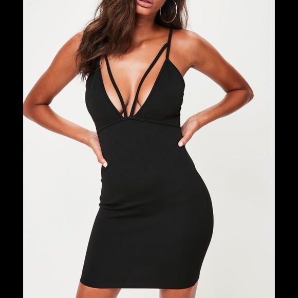missguided black bodycon dress